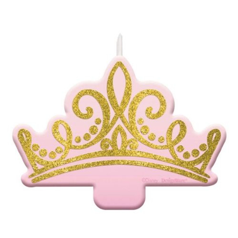 Disney Princess Glittered Crown Candle