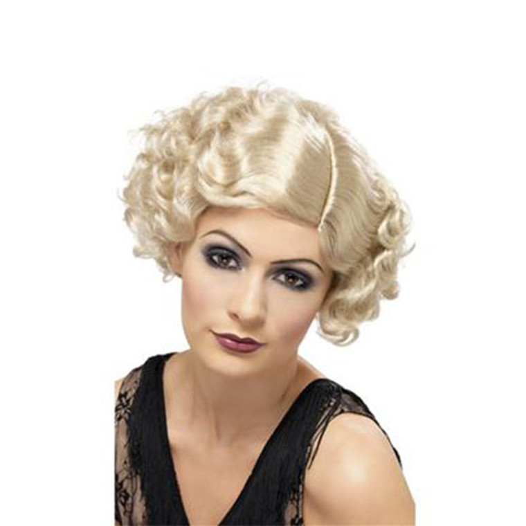 Womens Blonde Flirty Flapper Wig