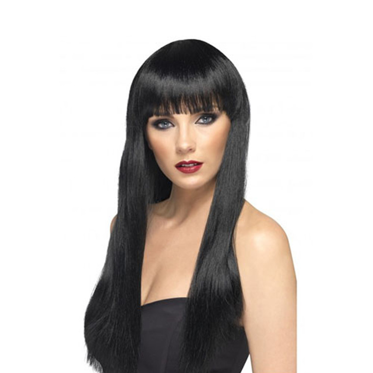 Womens Black Long Beauty Wig