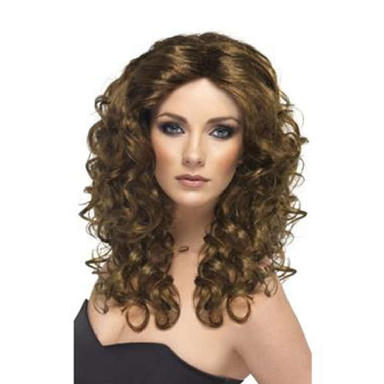 Womens Brown Glamour Wig