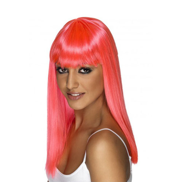 Womens Pink Glamourama Wig