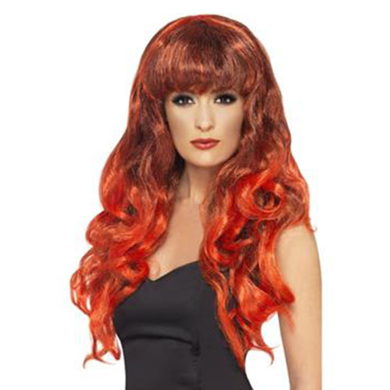 Womens Red Siren Wig