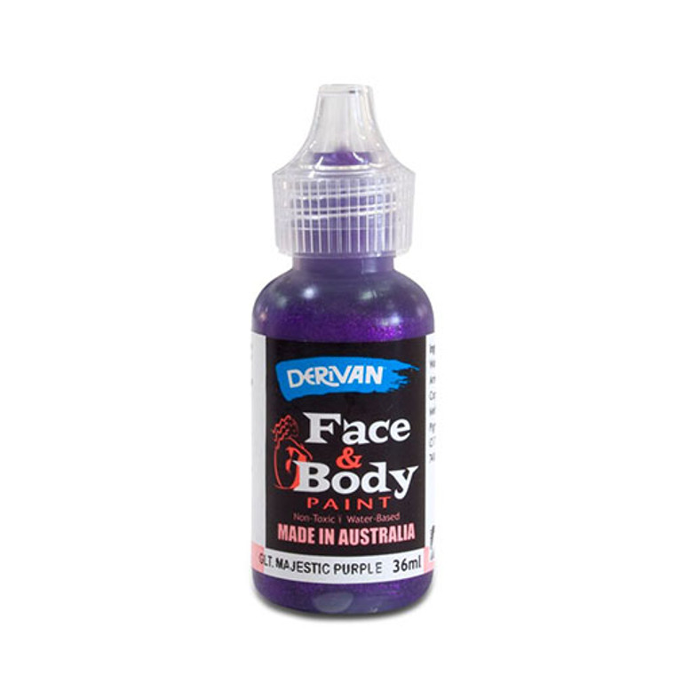 Derivan Face & Body - Pointy Nozzle - Glitter Magestic Purple - 36ml