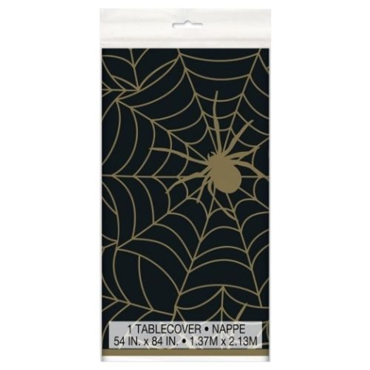 Black & Gold Spiderweb Tablecover