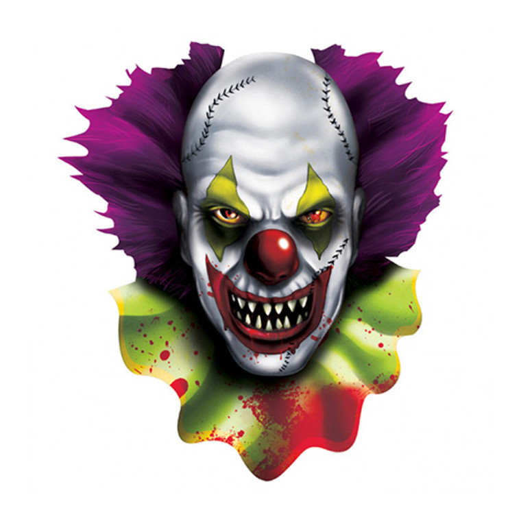 Creepy Carnevil Clown's Face Cutout