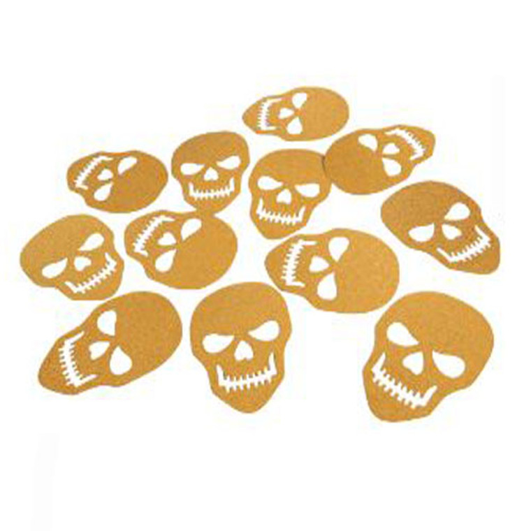 Gold Skull Confetti 12pc