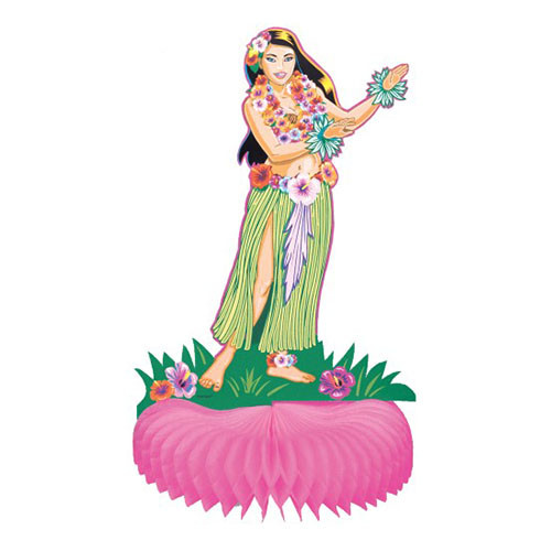 Honeycomb Centrepiece - Luau Hula Girl
