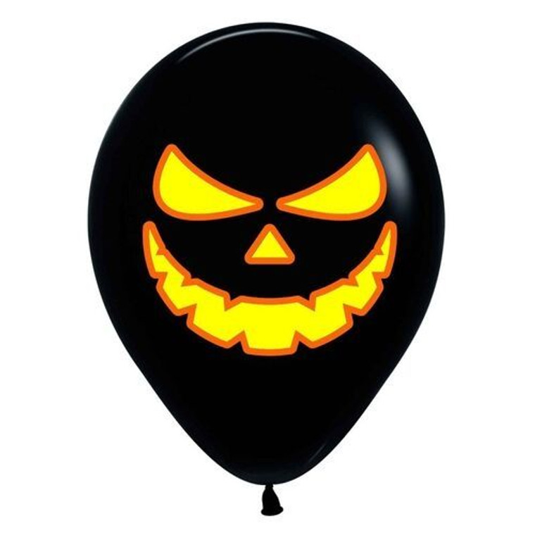 Scary Pumpkin Latex Balloon - 30cm