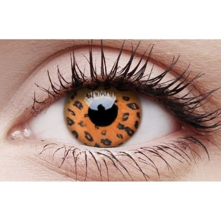 Yellow Leopard Crazy Lens Contacts - 90 Day Use