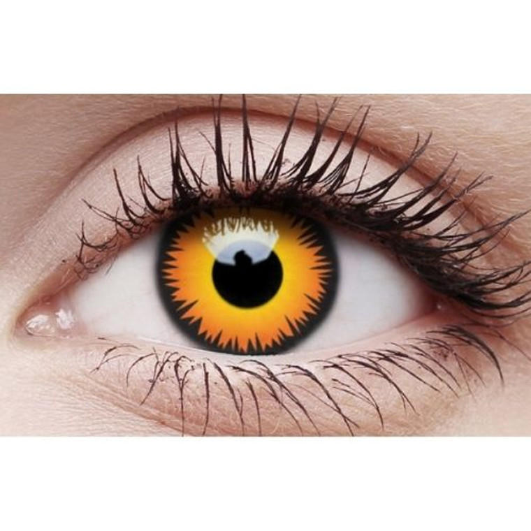 Orange Werewolf Crazy Lens Contacts - Single Use