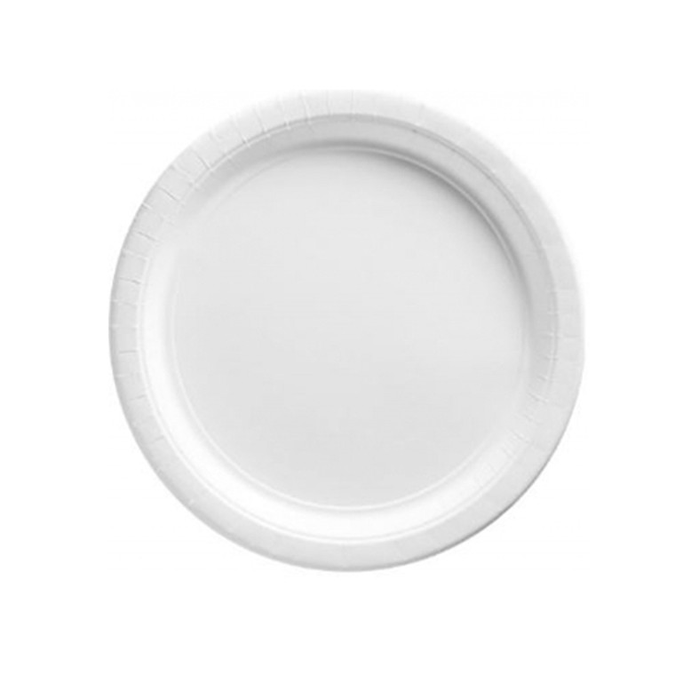 White Round Paper Dessert Plates 20 Pack