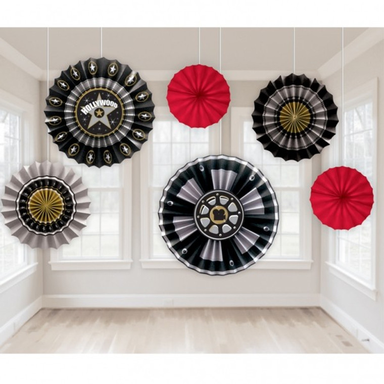 Hanging Hollywood Paper Fans