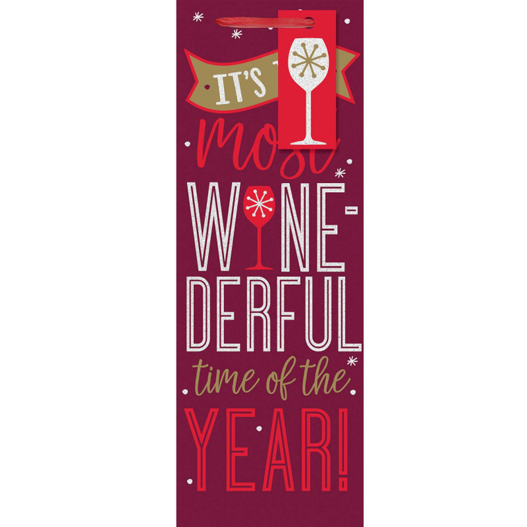 The Most Wine-derful Time Of Year Bottle Gift Bag