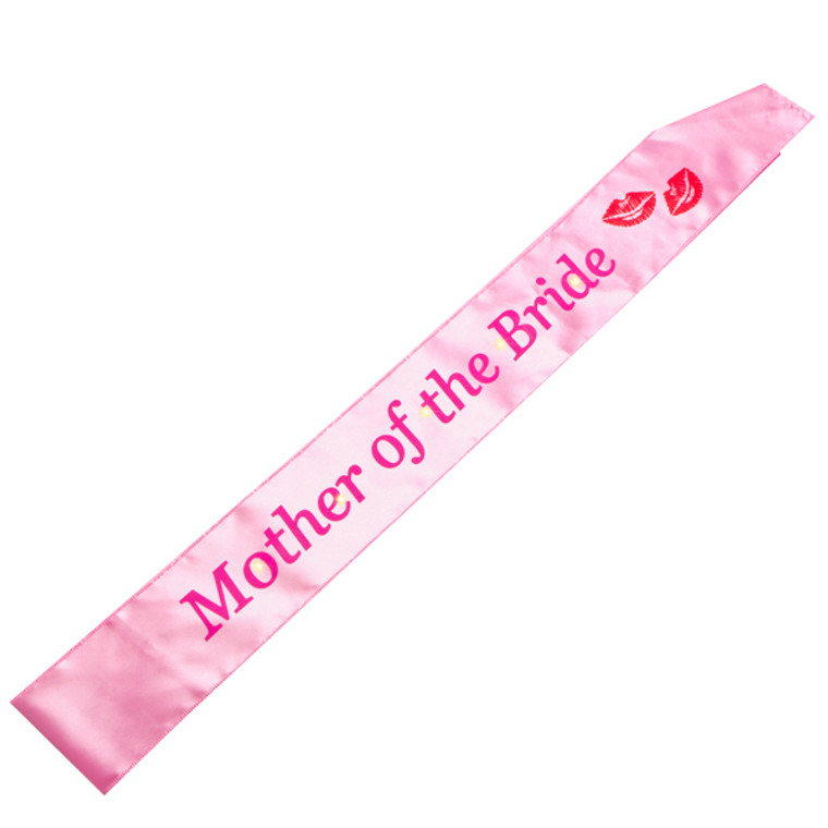 Flashing Mother Of The Bride Sash (Pink)