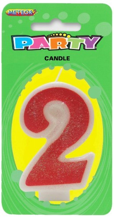 Pink Numeral Candle - 2