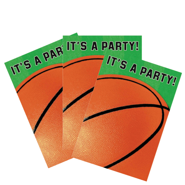 Basketball Fan Invitations Pk8