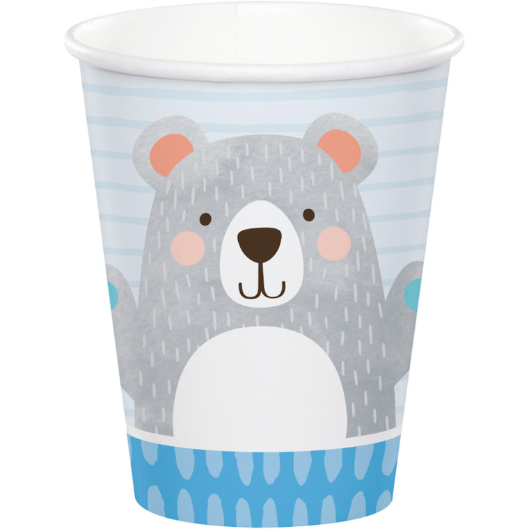 1st Birthday Bear Paper Cups Pk8