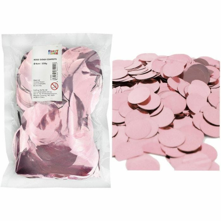 Metallic Rose Gold Confetti - 4cm (250G)