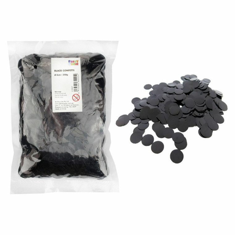 Metallic Black Confetti - 2cm (250G)