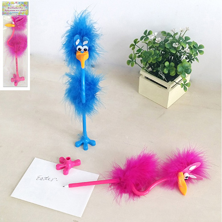 Easter - Furry Bunny Ear Ostrich Pen 26cm