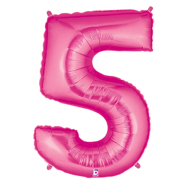 Megaloon Numeric 5 Pink - Premium Balloon