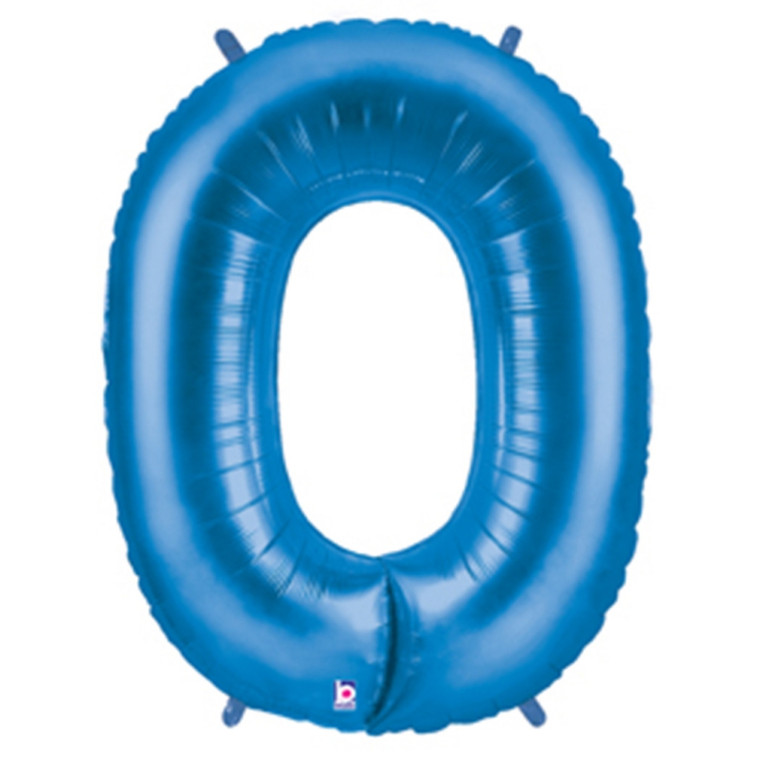 Megaloon Numeric 0 Blue - Betallic Balloon