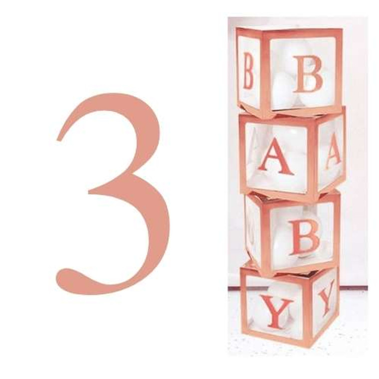 Number Stickers - 3 Rose Gold 2pk