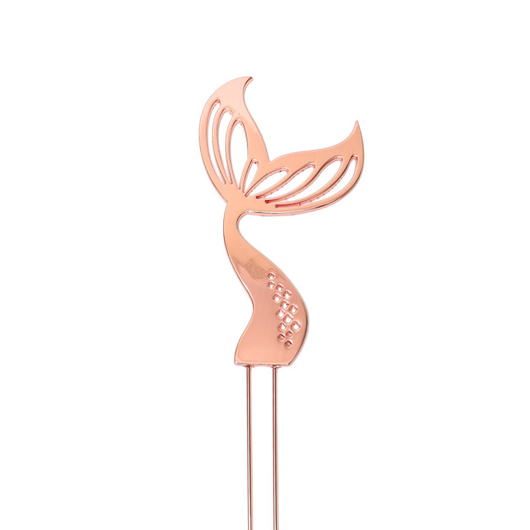 Rose Gold Cake Topper - Mermaid Tail