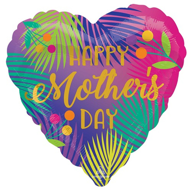 Mother's Day Tropical Palm Fronds Balloon - 45cm