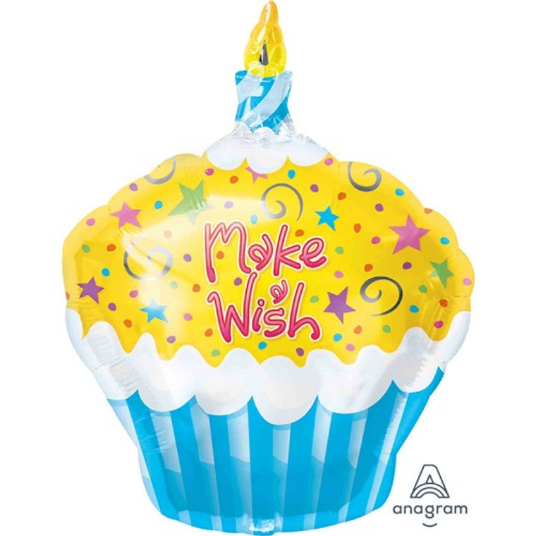 Make A Wish Junior Supershape Balloon - 38x48cm