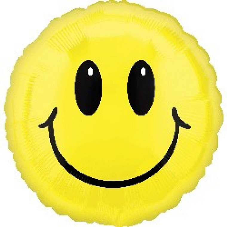 Smile Face Foil Balloon - 45cm