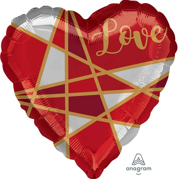 Love Lines Foil Balloon - 45cm