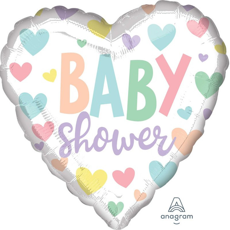 Baby Shower Heart Foil Balloon - 45cm