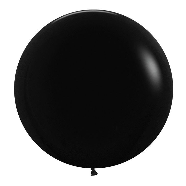 60cm Latex Balloons Matte Black 10pk