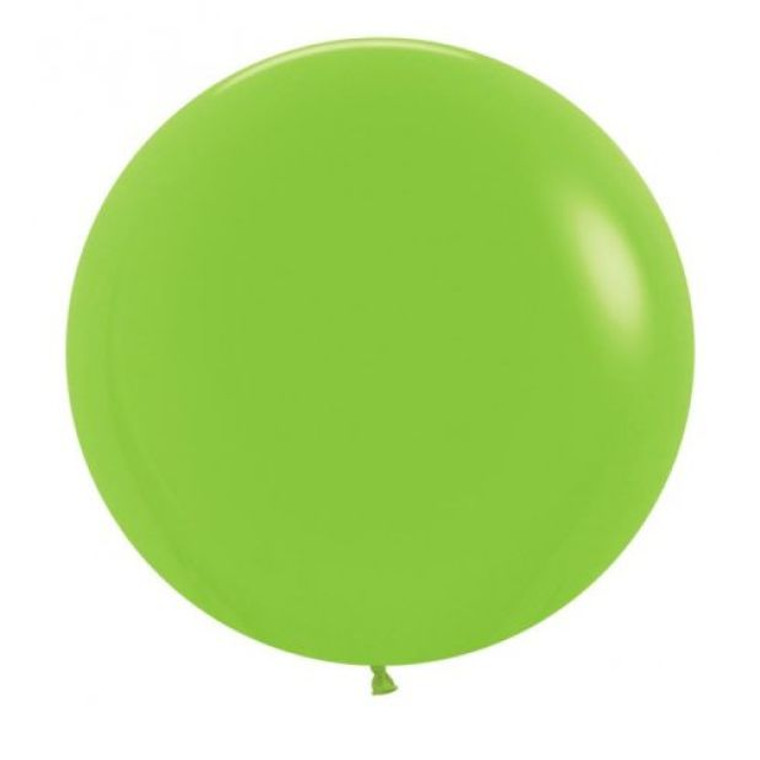 60cm Latex Balloons Matte Lime Green 10pk