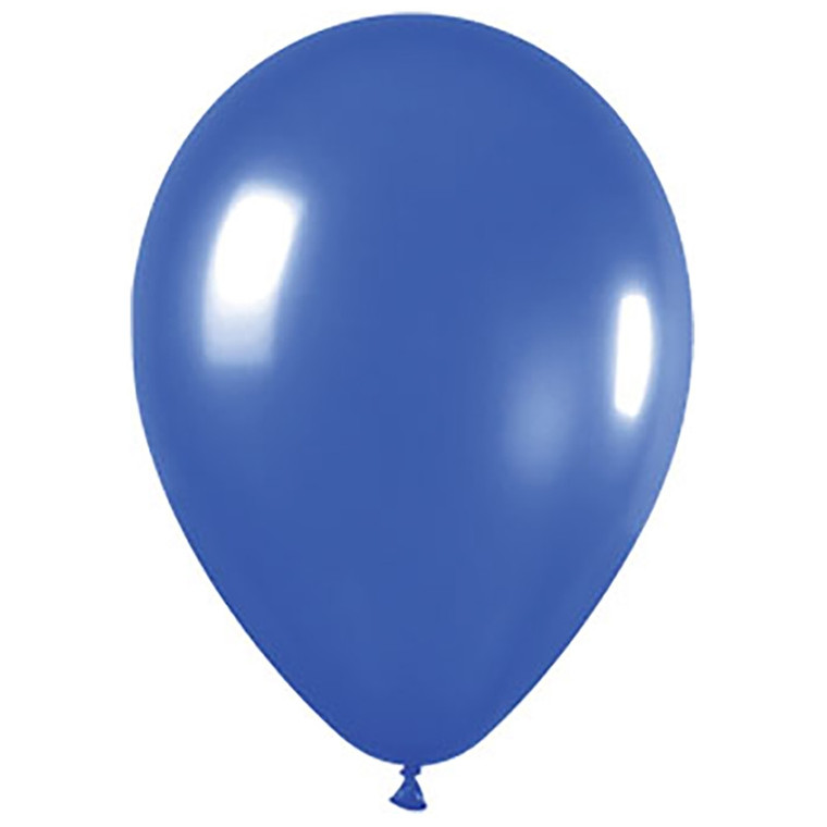 30cm Latex Balloons Shimmer Blue 100pk