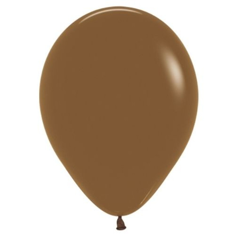 30cm Latex Balloons Matte Coffee 100pk