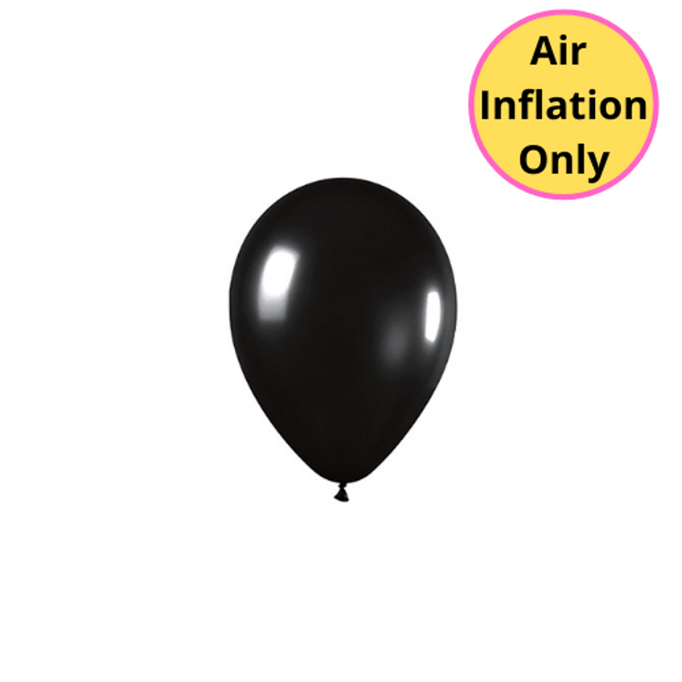 12cm Latex Balloons Matte Black 100pk