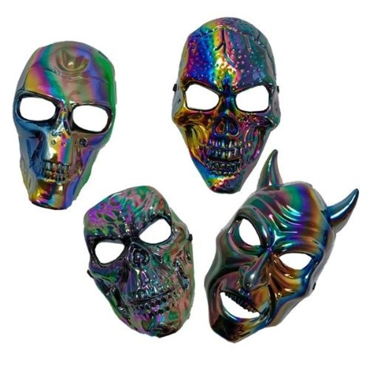 Pearlised Metallic Halloween Mask Assorted