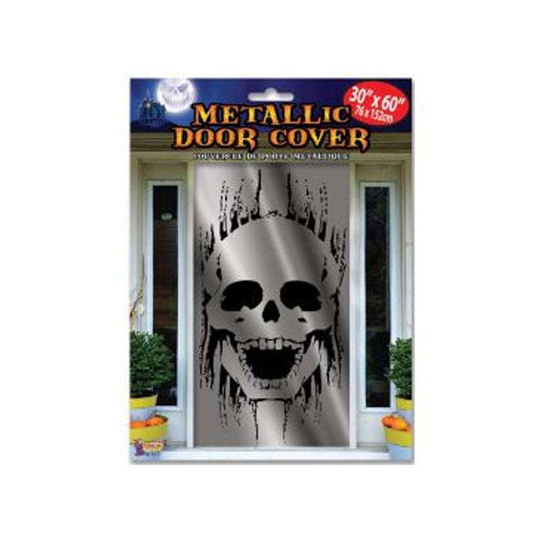 Metallic Skull Door Cover