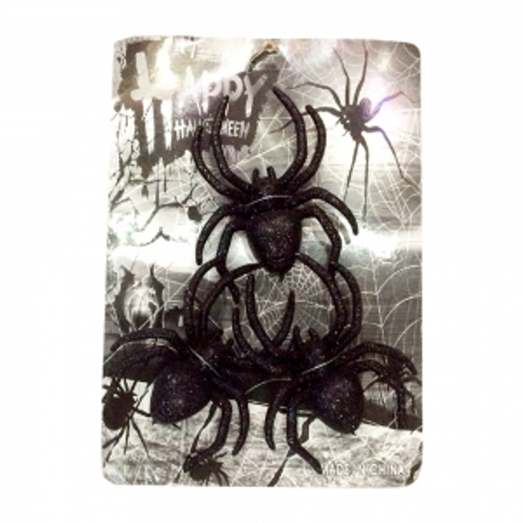 24 PK/3 LARGE SPIDERS ON COLOUR CARD