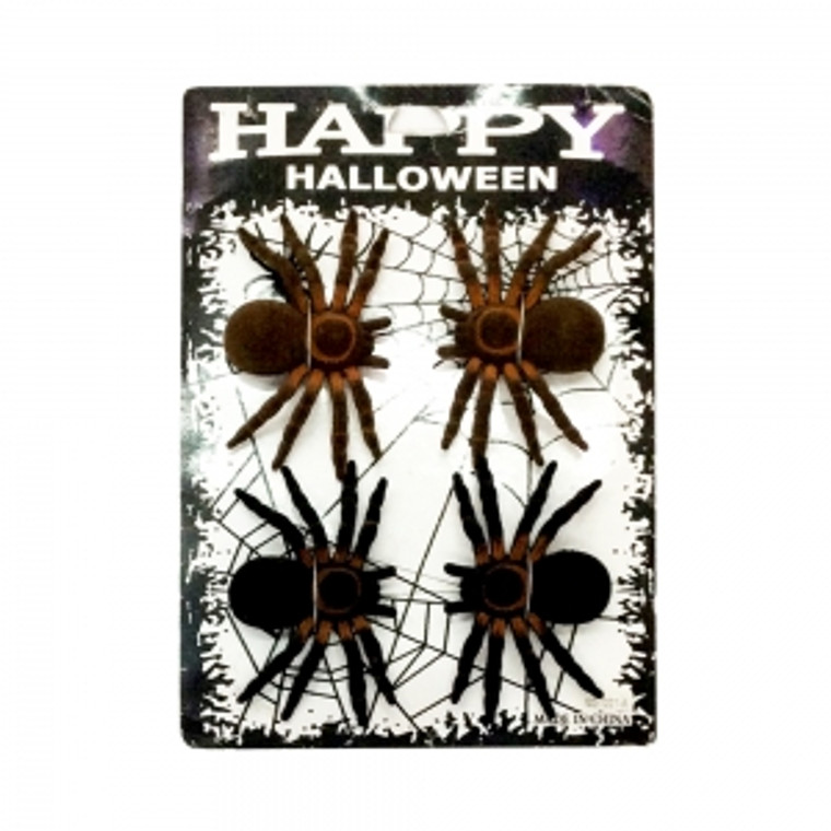 SPIDERS ON COLOUR CARD 4pk