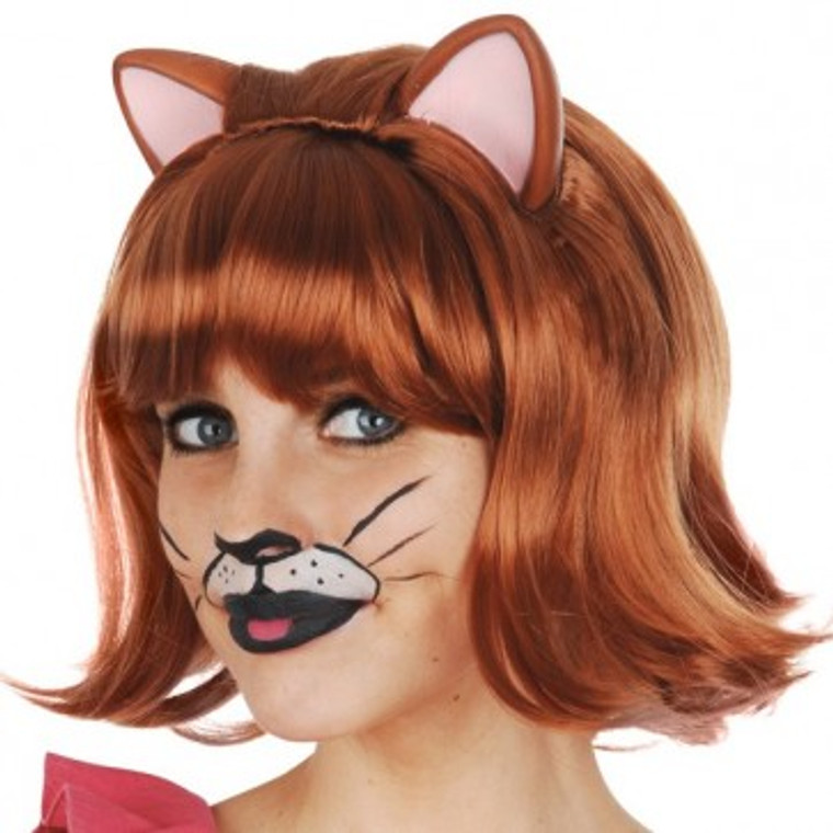 GINGER CAT AUBURN WITH EARS AND FRINGE