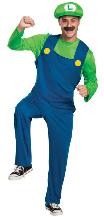 LUIGI CLASSIC ADULT COSTUME - XLARGE