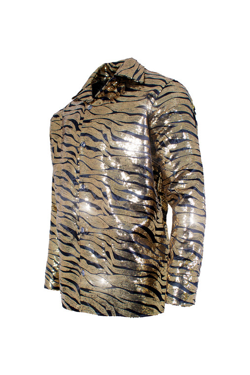 TIGER SHIRT GOLD SEQUIN ADULT