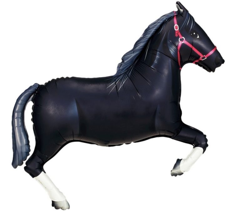 Black Horse Foil Balloon 109cm