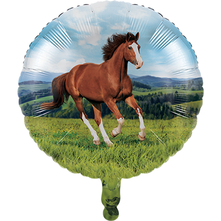 HORSE AND PONY 18in METALLIC BALLOON