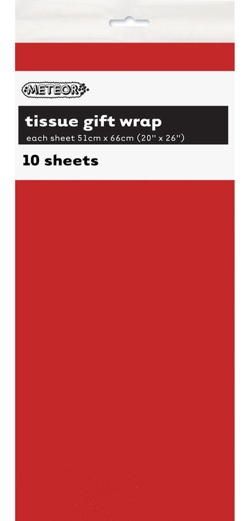 10 TISSUE SHEETS - RUBY RED
