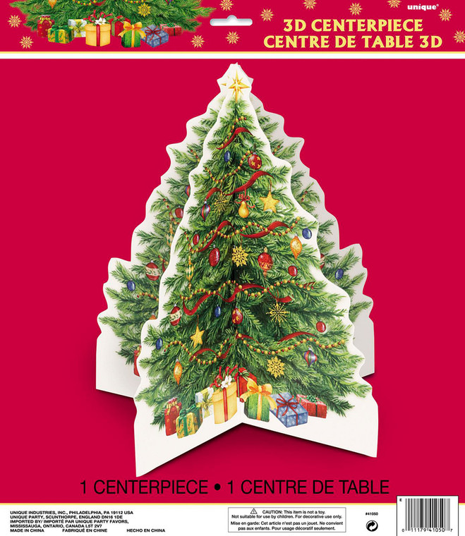 Starry Christmas Tree Deluxe 3D Centrepiece 35.5cm H (14")