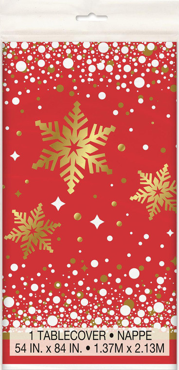 Gold Sparkle Christmas Tablecover 137cm x 213cm (54" x 84")